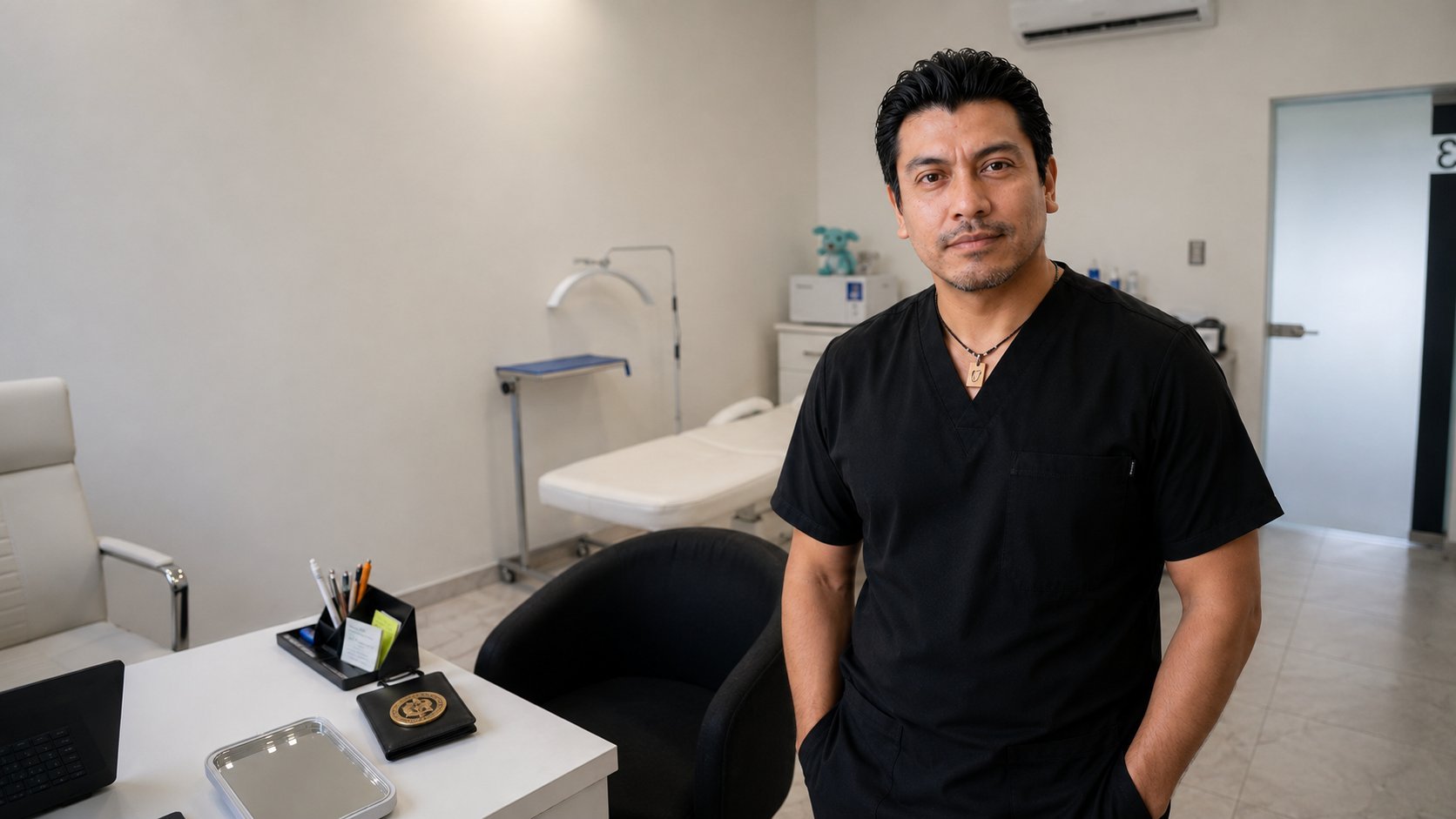 Dr. Manuel Luna — Cirujano estético en su consultorio médico