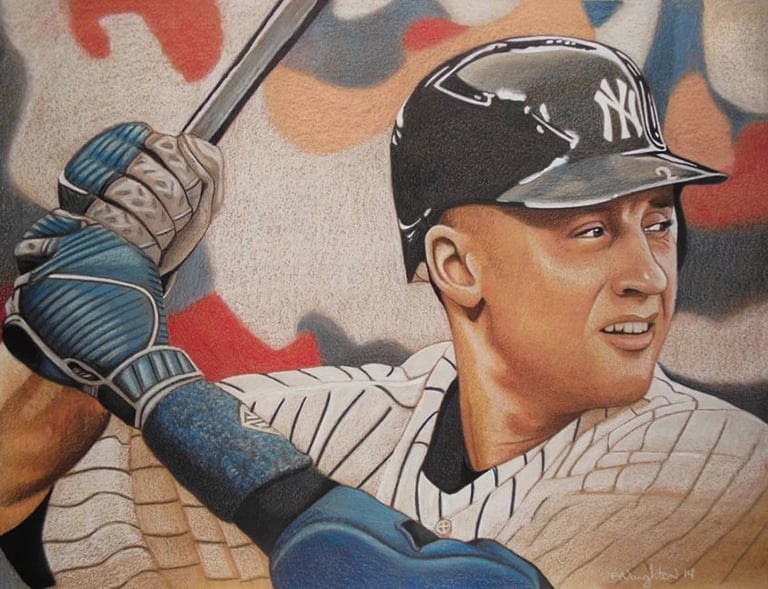 Brent Naughton, Derek Jeter New York Yankees portrait.