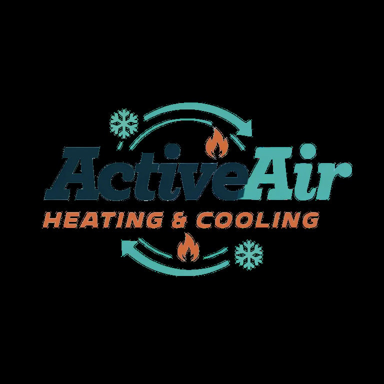 ActiveAir Heating and Cooling logo with teal and orange design featuring flame and snowflake icons