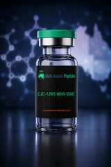 CJC-1295 With DAC research peptide vial: laboratory photography, Australian research supply