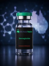 Semaglutide research peptide vial: laboratory photography, Australian research supply