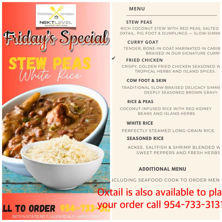 Friday Night Seafood flyer