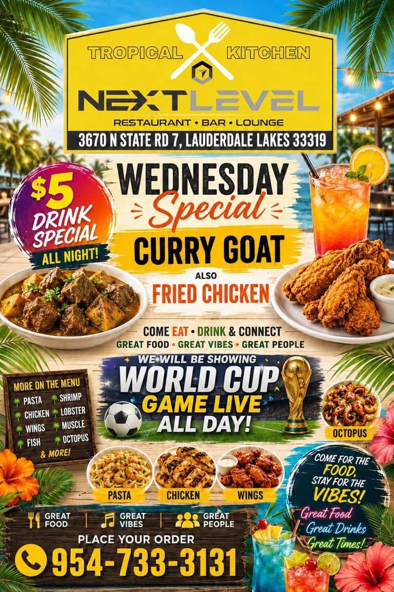 Curry Goat Special flyer