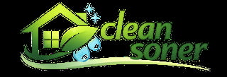 Clean Soner logo featuring a green house silhouette with a leaf and water droplets