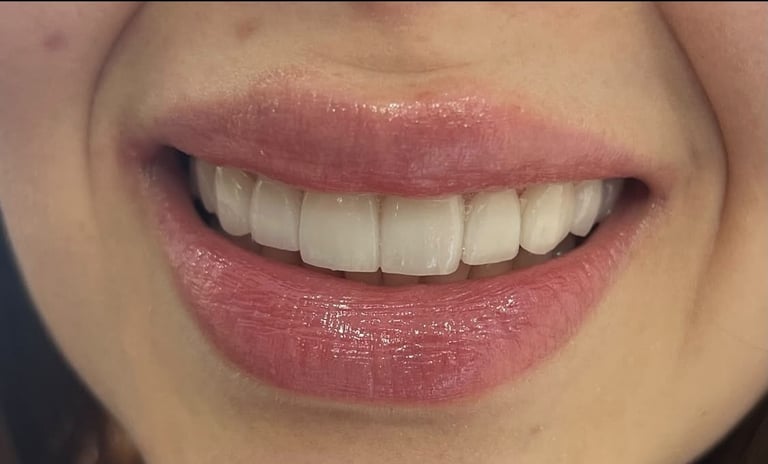 Sonrisa con carillas dentales, resultado natural, Dr. Elías Sánchez, Zapopan