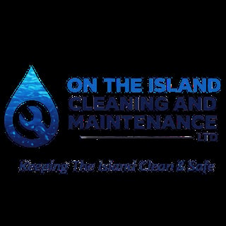 On The Island Cleaning and Maintenance Ltd logo with water droplet and wrench icon