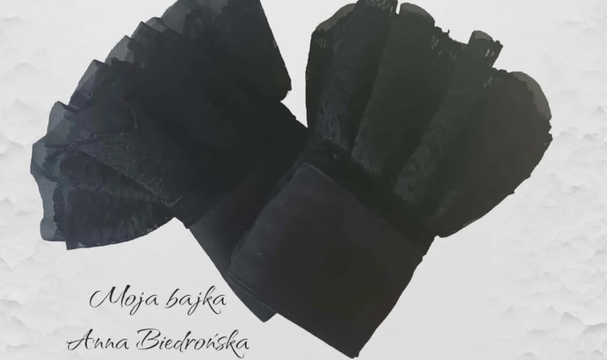 Three black textured fabric caps or hats arranged on white background with handwritten text names below