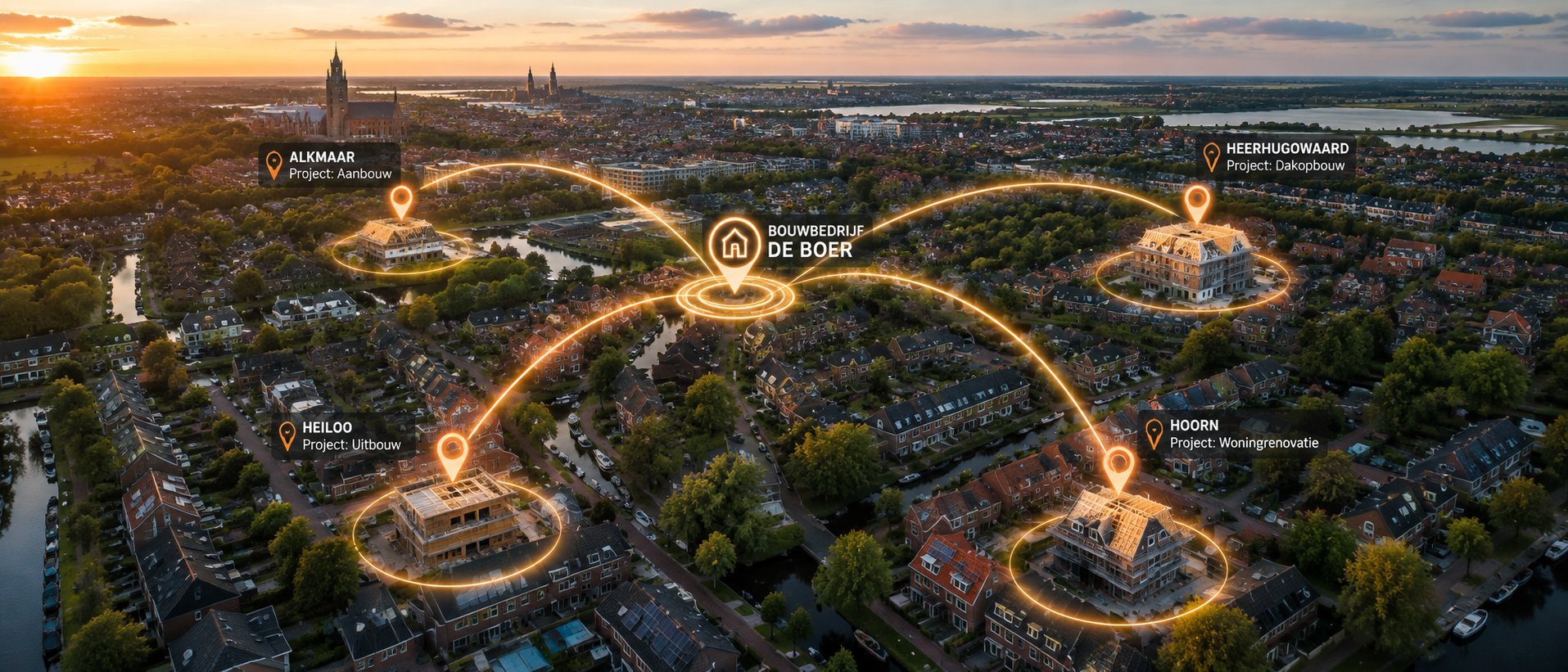 Lokale SEO voor aannemers met bouwprojecten in verschillende plaatsen