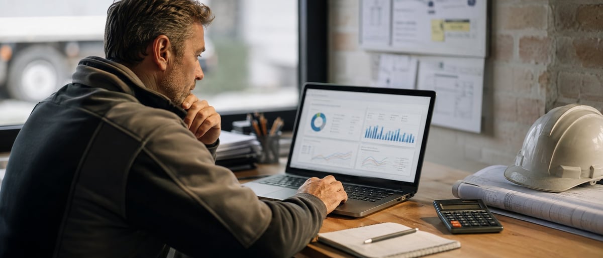 Aannemer analyseert Google Ads budget en resultaten