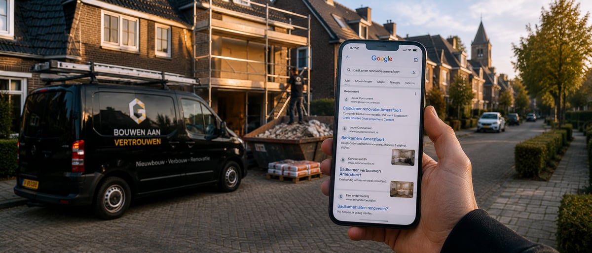 Lokale Google zoekresultaten controleren voor een vakbedrijf