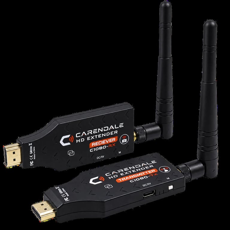 CARENDALE C1080-RX receiver and C1080-TX transmitter with extended antennas