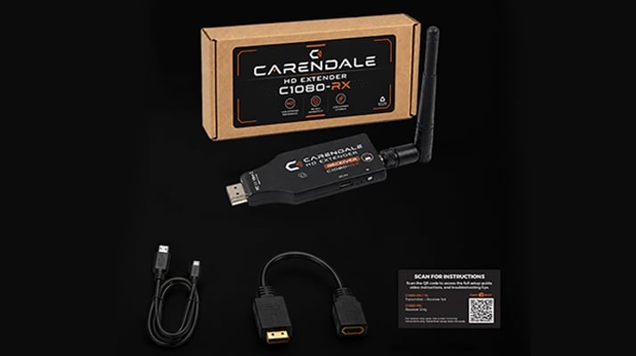 Carenoale wireless receiver kit with USB adapter, cables, and instruction manual