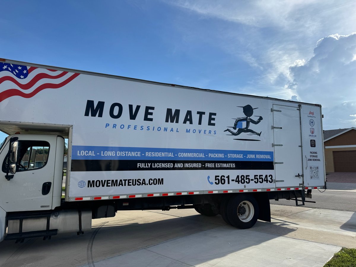 Move Mate branded moving truck on the highway