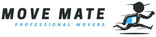 Move Mate Professional Movers logo with stylized moving man figure in motion