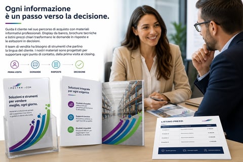 Materiali di comunicazione: display e listini prezzi