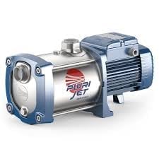 Pedrollo 2HP surface mount centrifugal pump with electric motor and pressure gauge
