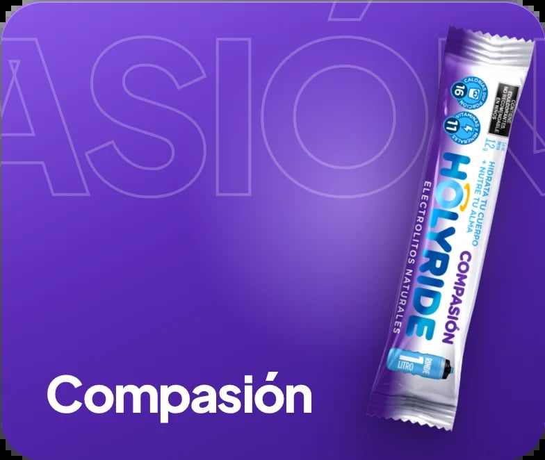 Sobre oficial HOLYRIDE sabor Compasión sobre el color del sabor.