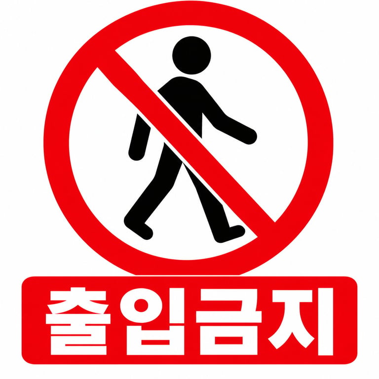 표지판: 출입금지