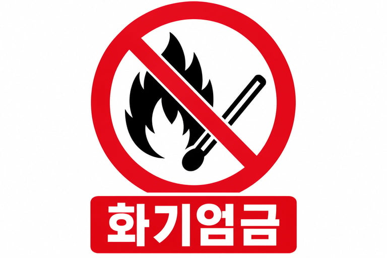 표지판: 화기엄금