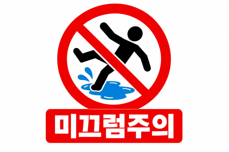 표지판: 미끄럼주의