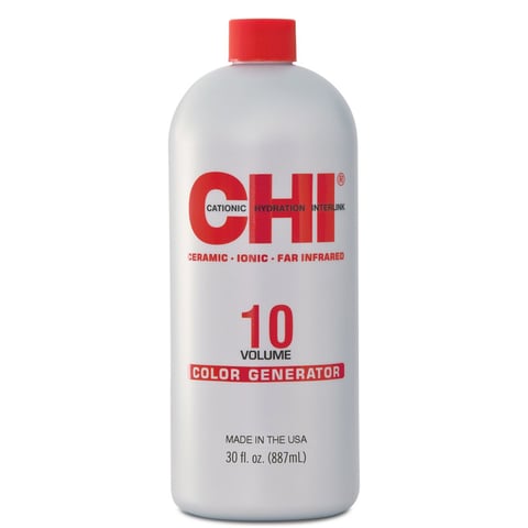CHI 10 Volume Color Generator bottle, 30 fl oz, professional hair color developer made in USA