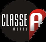Classe Motel logo featuring bold white text on black and red circular background design