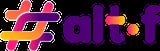 Colorful hashtag symbol and dBBQ text logo in purple, orange, and pink gradient colors