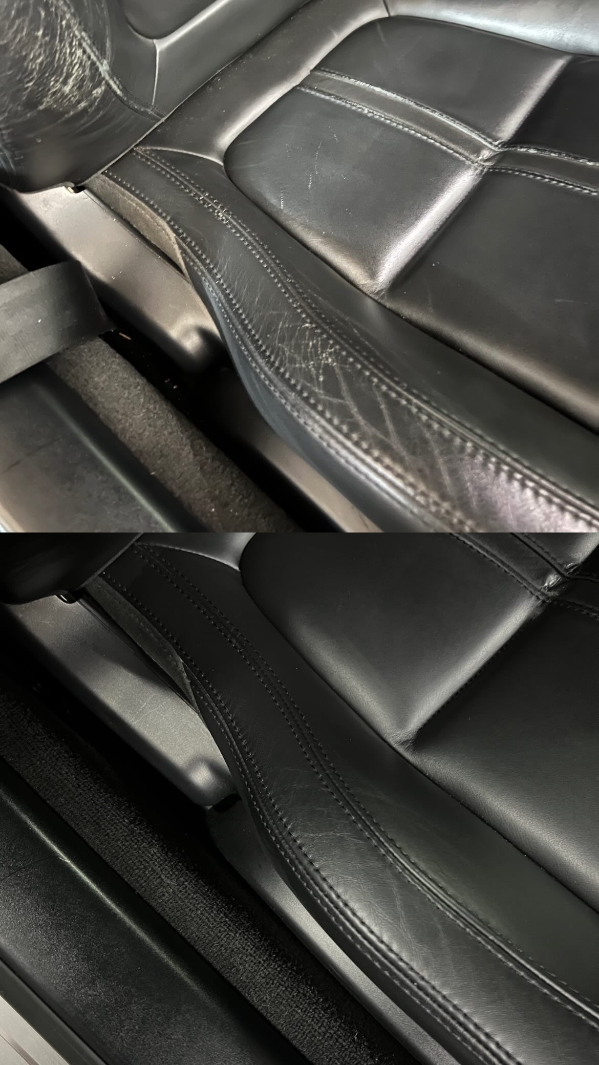 Before Leather & Seat Restoration