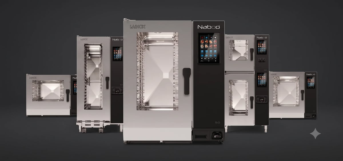 Gama completa de hornos combinados LAINOX Naboo y Sapiens en distintos tamaños
