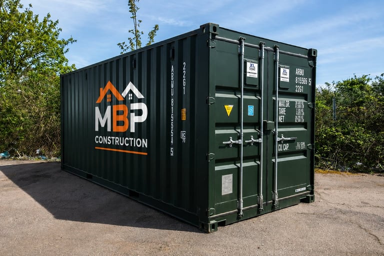 20FT × 8FT GREEN SECURE STORAGE CONTAINER