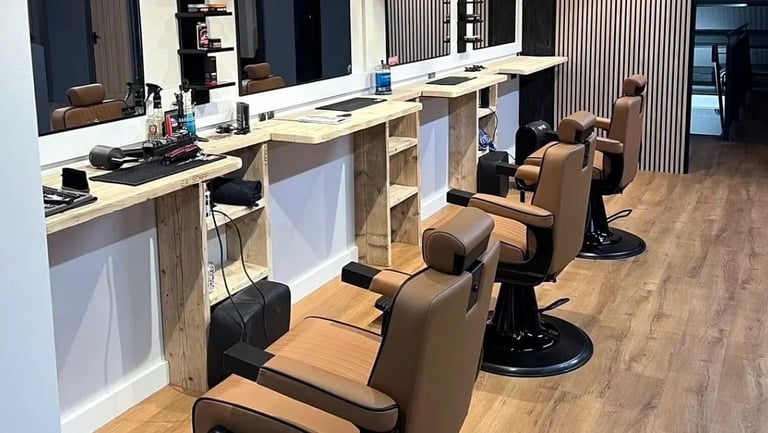 Bespoke interior fit-out with styling stations and mirrors