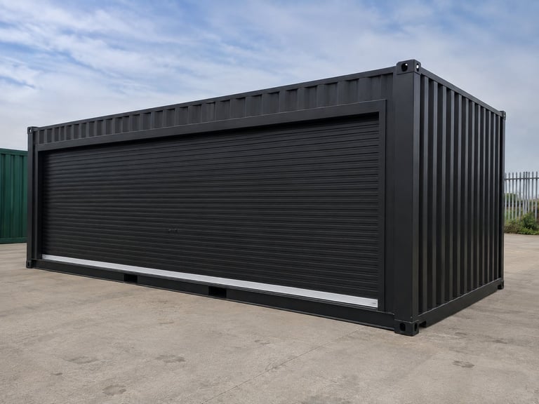20FT × 8FT STORAGE CONTAINER WITH ROLLER SHUTTER