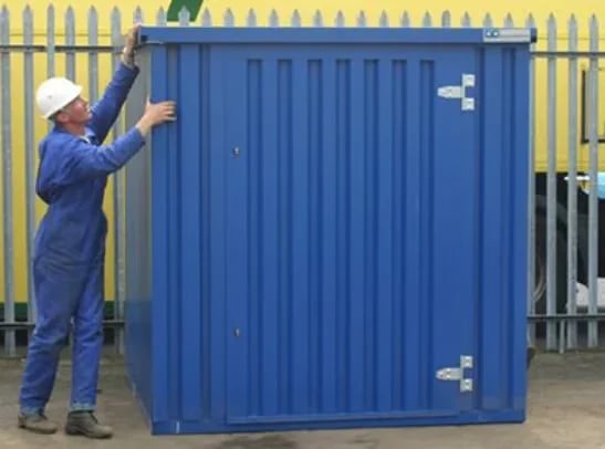 Secure steel storage container unit