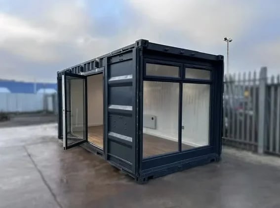 Modern modular office unit exterior