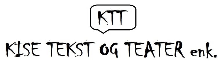 KTT logo with text KISE TEKST og TEATER enk in handwritten style