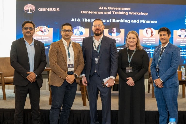 Speaker panel at the AI and Governance Conference and Training Workshop on Banking and Finance