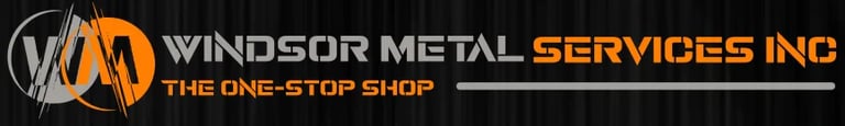 Windsor Metal Services Inc logo with orange and gray design, tagline The One-Stop Shop
