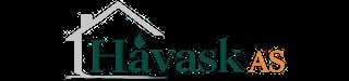 Hayask AS logo featuring a house icon with teal and gold text