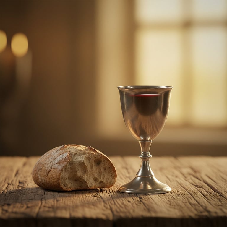 An open Bible on a wooden table, ready for study