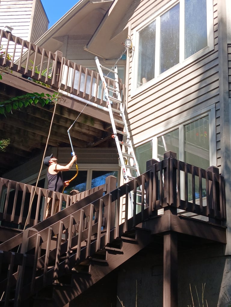 Multi-Level & Elevated Decks cleaning service