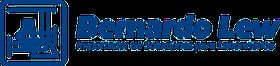 Bernardo Lew logo with blue geometric window design and company name