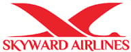Skyward Airlines logo featuring red stylized wings and text