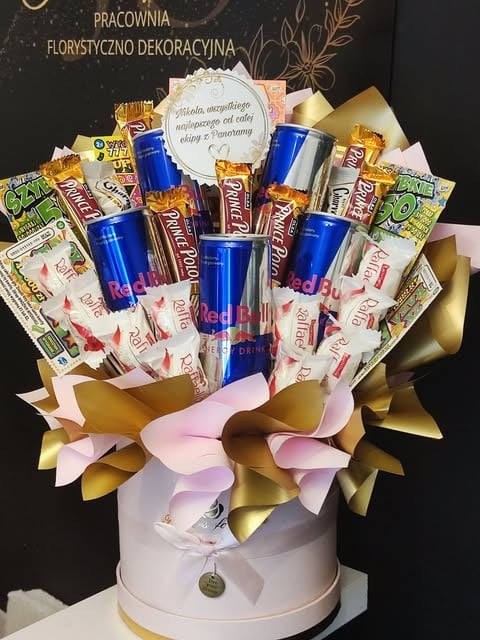FlowerBox RedBull z Kwiatami