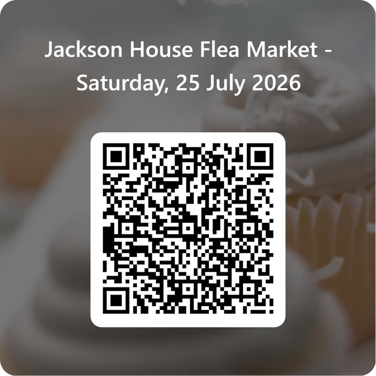 QR code for Jackson House Flea Market on Saturday, 25 July 2026