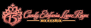 Candy Estefania López Reyes Mis XV Años logo con corona rosa ornamentada