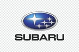 Subaru logo featuring a blue oval emblem with silver stars and the word Subaru in black text below