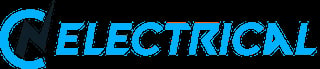 Blue electrical logo featuring a stylized plug symbol and the word Electrical