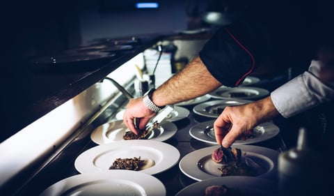Food processing facility with stainless steel equipment and electrical installations