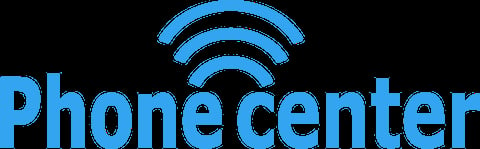 Blue Phone center logo with WiFi signal icon