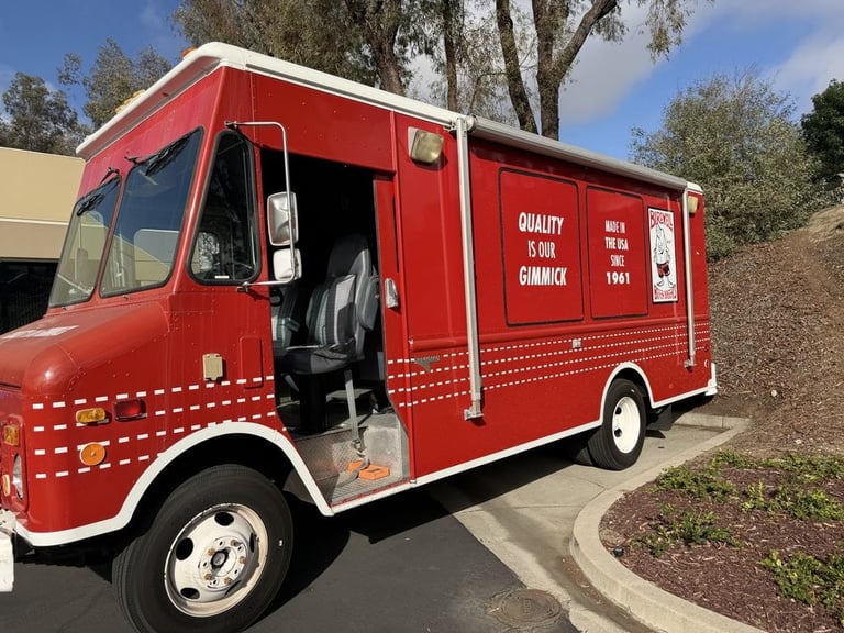 1987 GMC P32 truck with a replaced starter motor